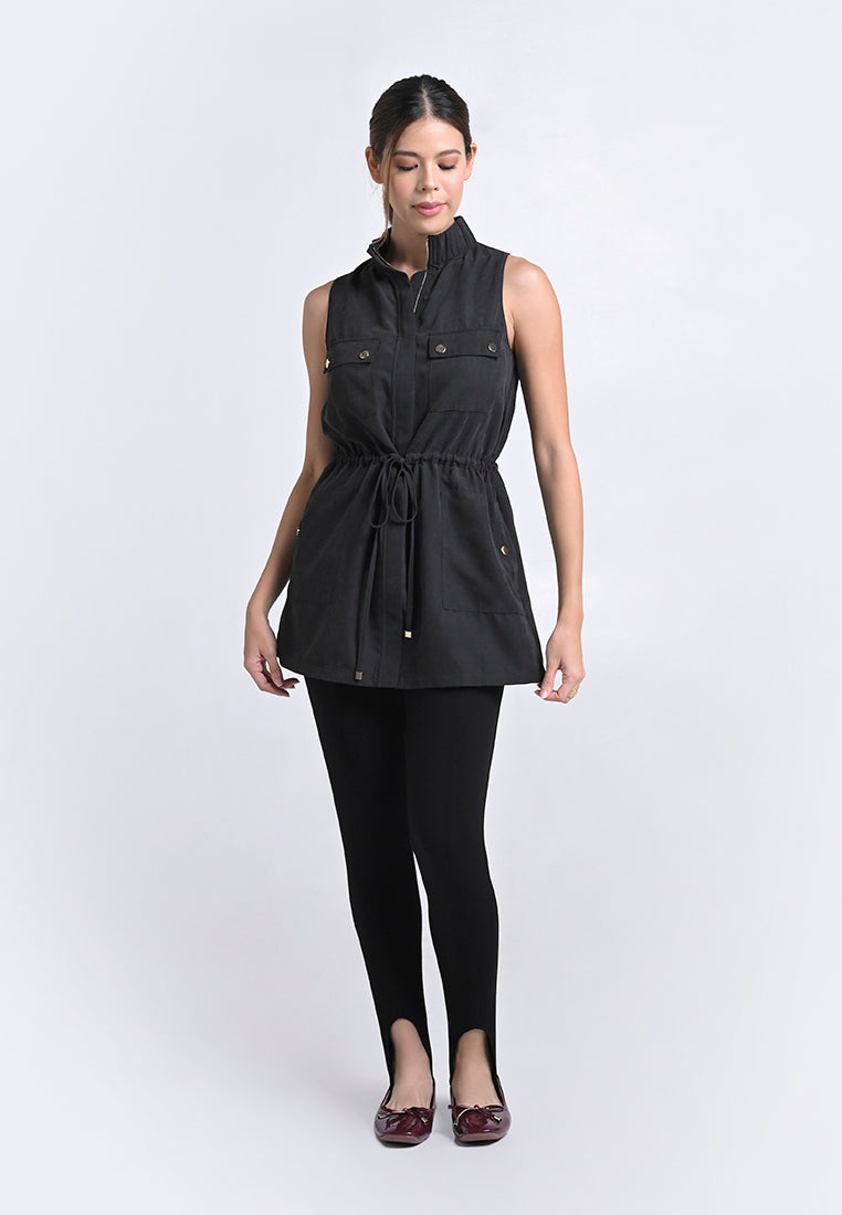 Archetype Travel Hooper Sleeveless Tunic Dress (Black)