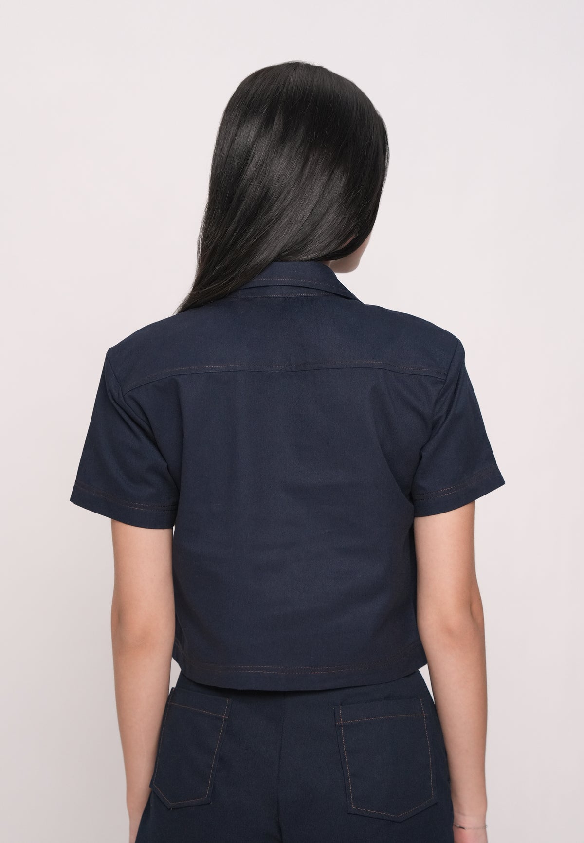 Howell Short Sleeve Top (Navy)