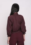 Huxlei Long Sleeve Top (Striped Plum)