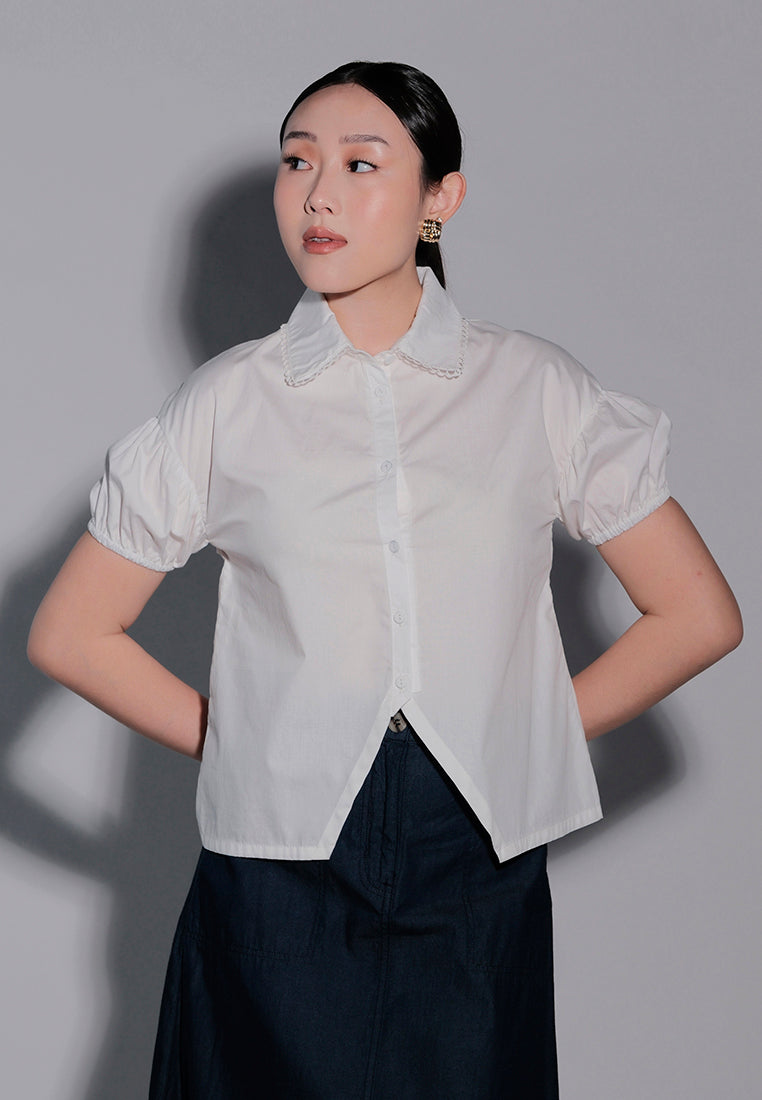 Holiday 2025 Ibhya Short Sleeve Top (Off White)
