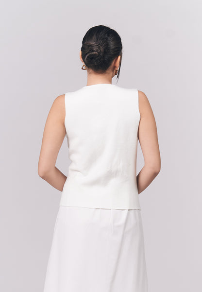 Idaria Sleeveless Top (Off-white)