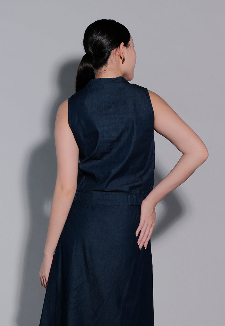 Holiday 2025 Idha Sleeveless Top (Navy Blue)