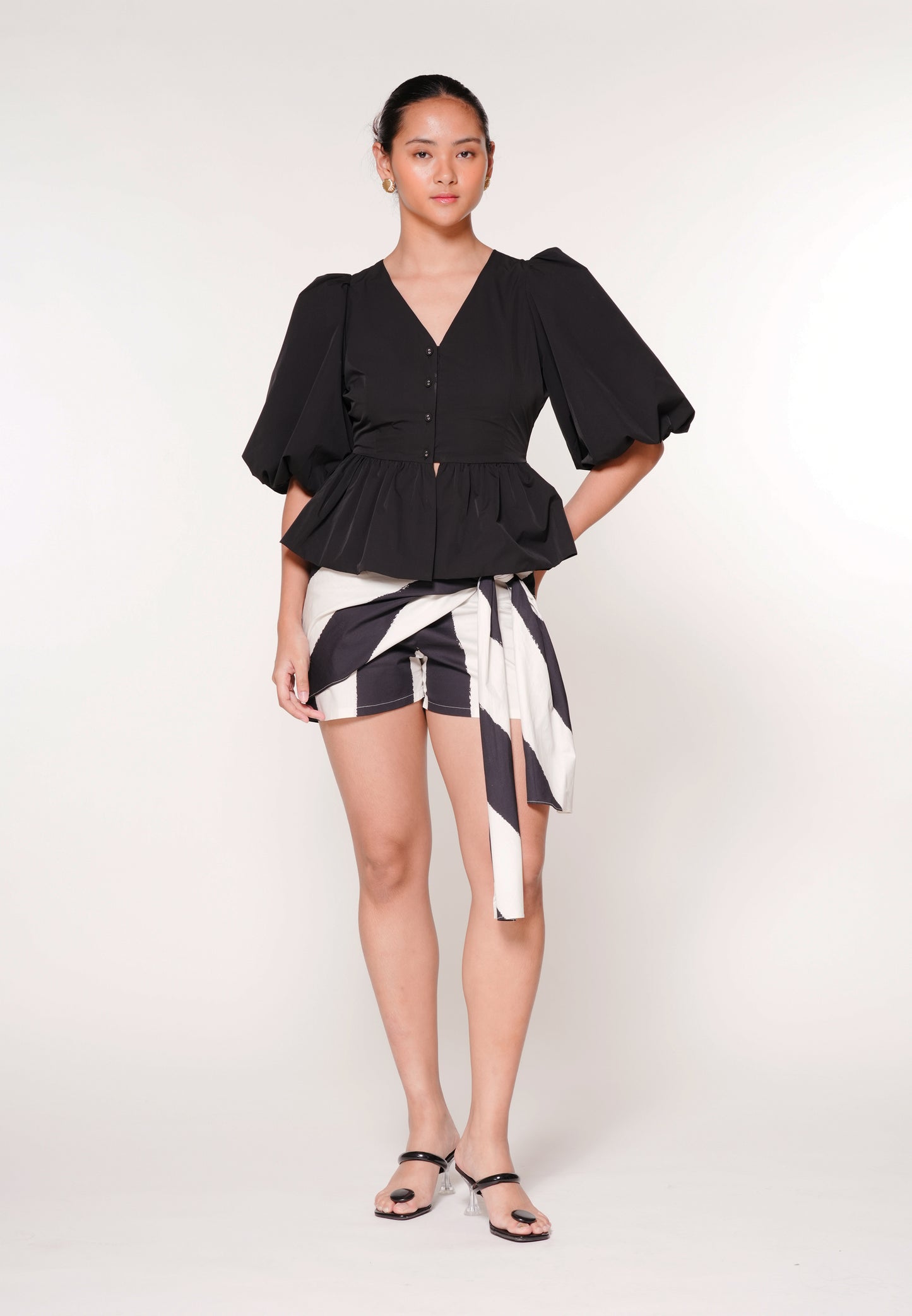 Raf Igara Quarter Sleeve Top (Black)