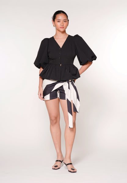 Raf Igara Quarter Sleeve Top (Black)