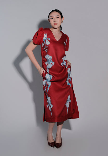 Holiday 2025 Indee Short Sleeve Dress  (Red)