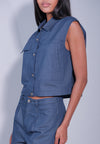 DNM Studios x Raxenne Isabelas Sleeveless Top (Blue)
