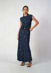 Raf Isabelle Skirt W/ Embro  (Navy)