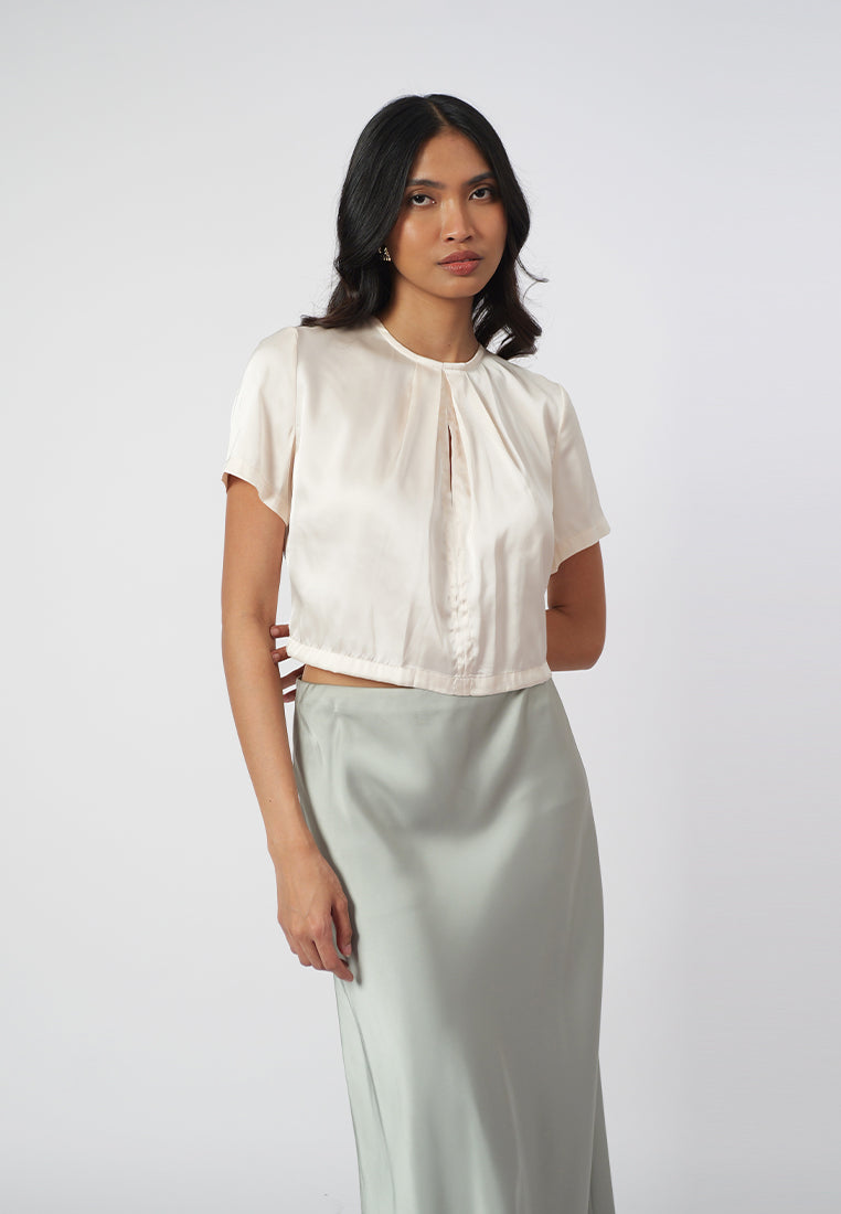 Raf Isabelle Short Sleeve Top (Cream)