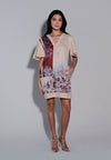 Islander Short Sleeve Dress (Printed Beige)