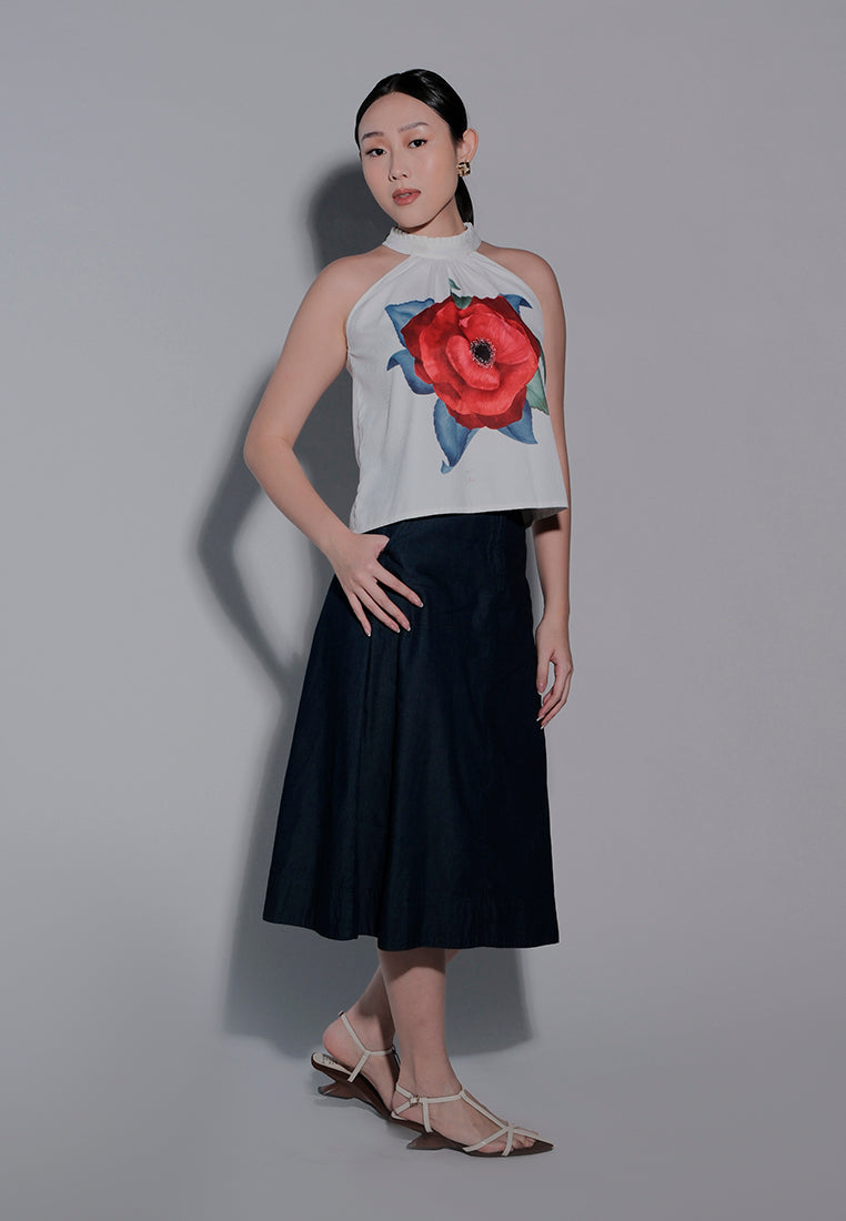 Holiday 2025 Ivanna Sleeveless Top (White)