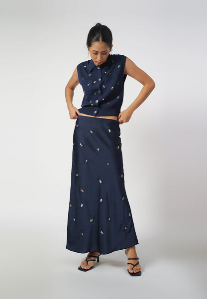 Raf Izobel Sleeveless Top (Navy)