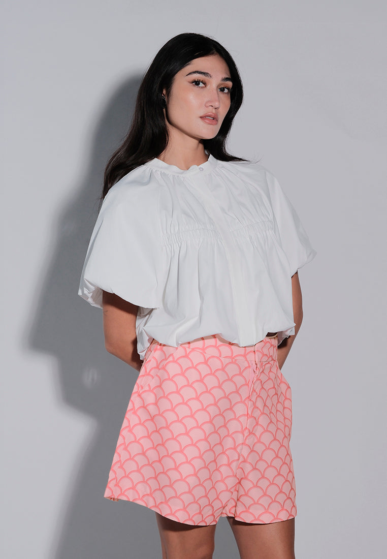 Holiday 2025 Jab Short Sleeve Top (Off White)