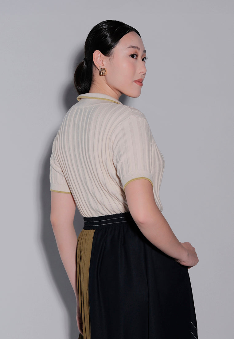 Holiday 2025 Jafar Short Sleeve Top (Cream)