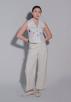 Holiday 2025 Jagged Barrel Pants  (Off White)