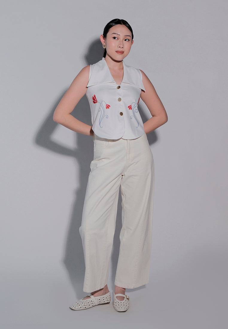 Holiday 2025 Jagged Barrel Pants  (Off White)