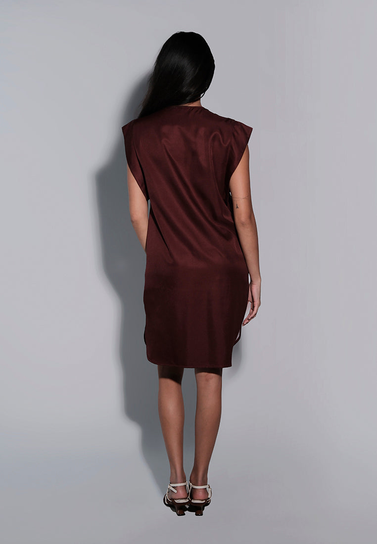 Holiday 2025 Jamie Sleeveless Dress (Maroon)