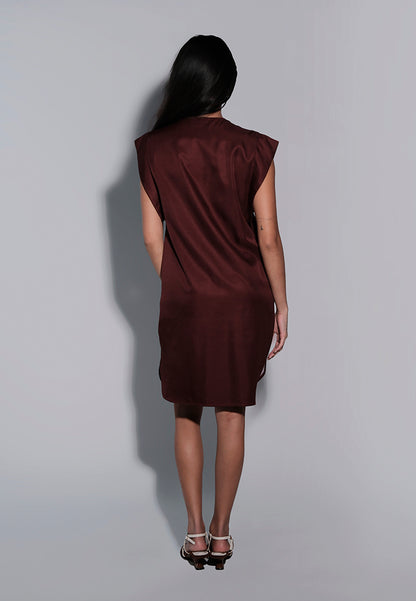 Holiday 2025 Jamie Sleeveless Dress (Maroon)