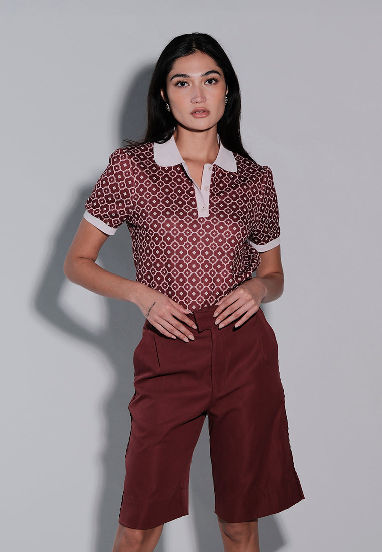 Holiday 2025 Javelin Short Sleeve Sport Shirt Top (Printed Wine)