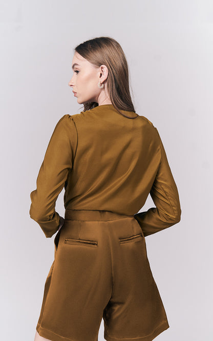 Jeanette Long Sleeve Top (Avocado)