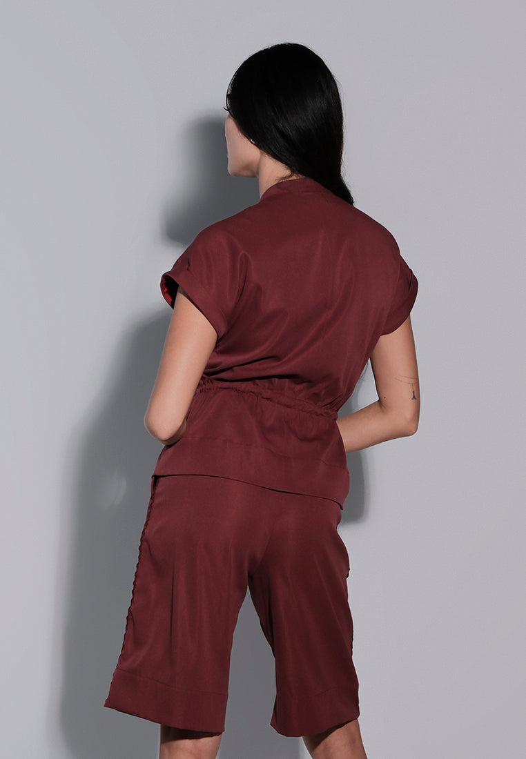 Holiday 2025 Jeopard Extended Sleeve Top  (Burgundy)