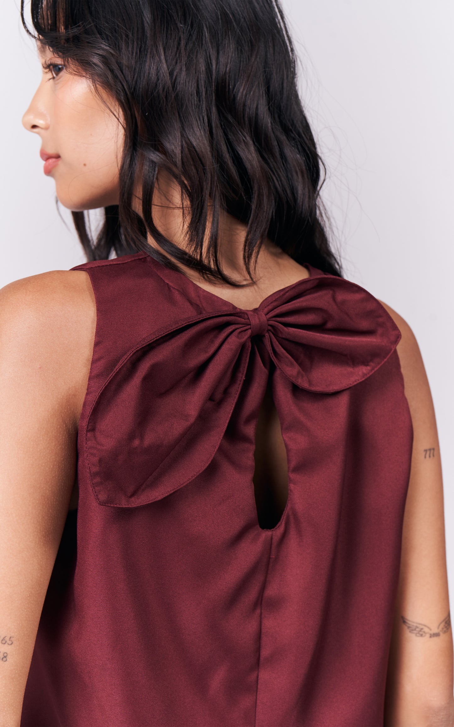 Jianna Sleeveless Top (Burgundy)