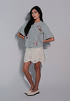 Holiday 2025 Jitters Short Sleeve Top (Mint Green)