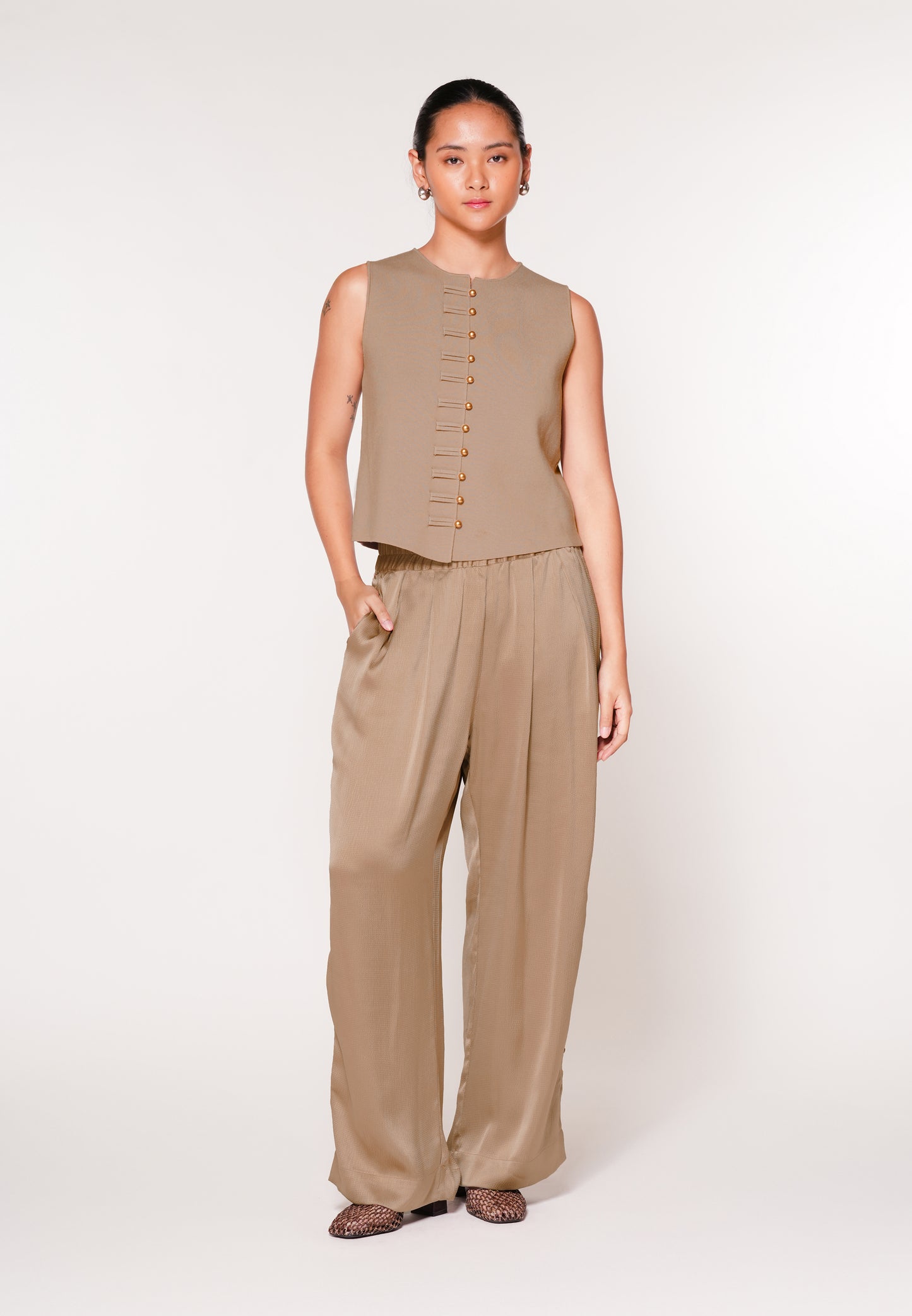Raf Joust Sleeveless Top (Taupe)