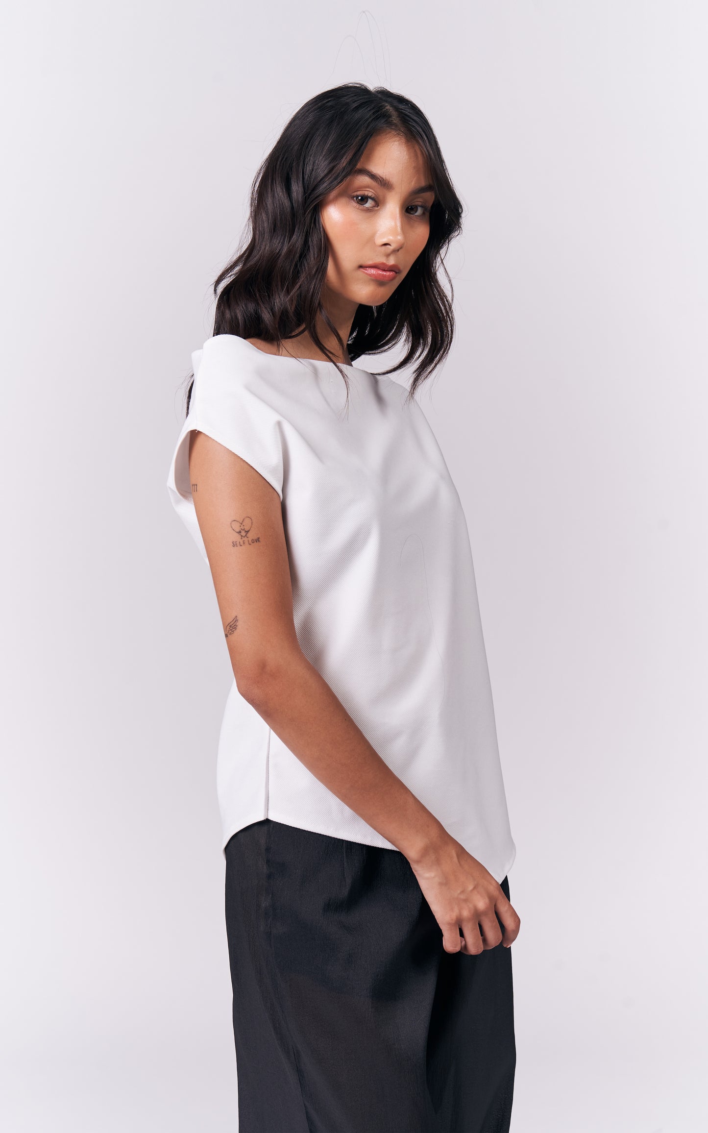 Joyous Short Sleeve Top (White)