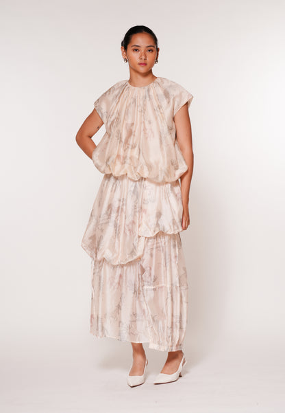 Raf Jubilant Short Sleeve Top (Printed Beige)