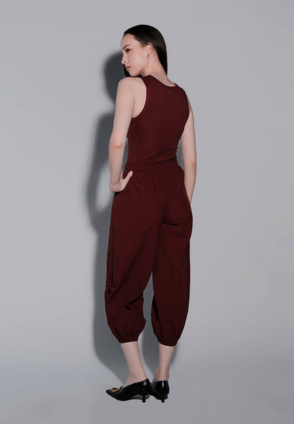 Holiday 2025 Jugger Sleeveless Pantsuit  (Burgundy)