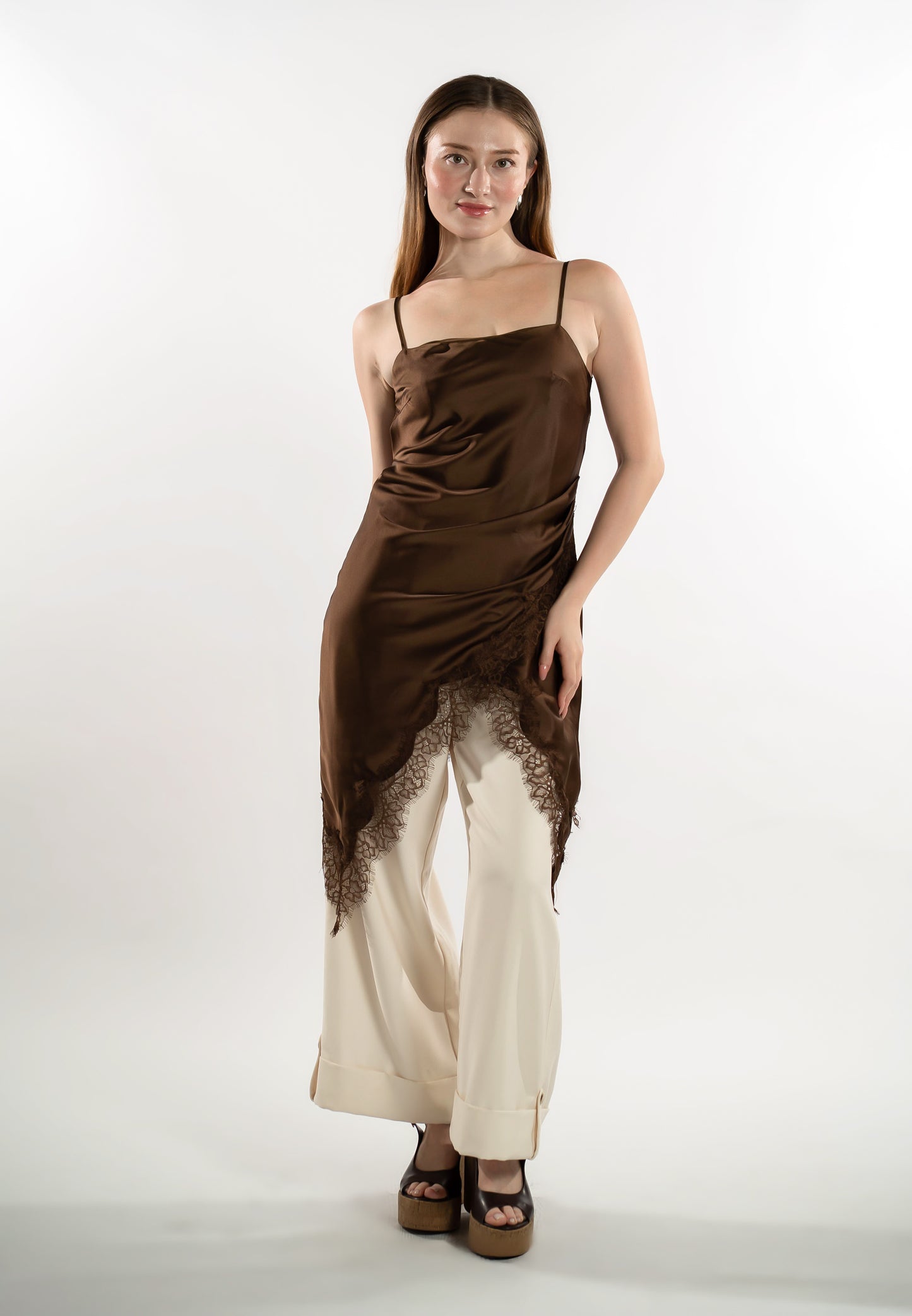 RAF Luge Sleeveless Tunic Top (Brown)