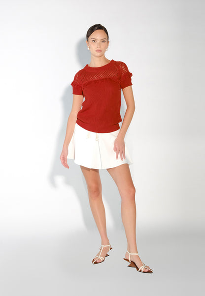 Sari- Sari Luway Short Sleeve Top (Rust)