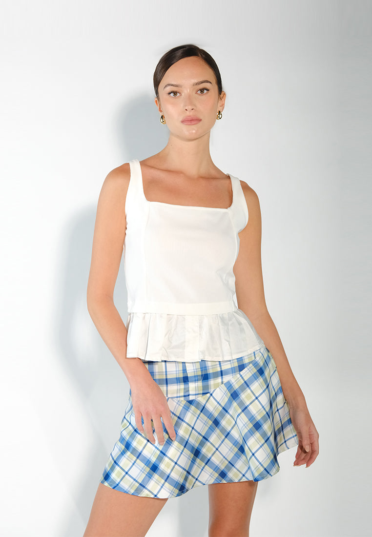 Sari- Sari Narrda Sleeveless Top (White)