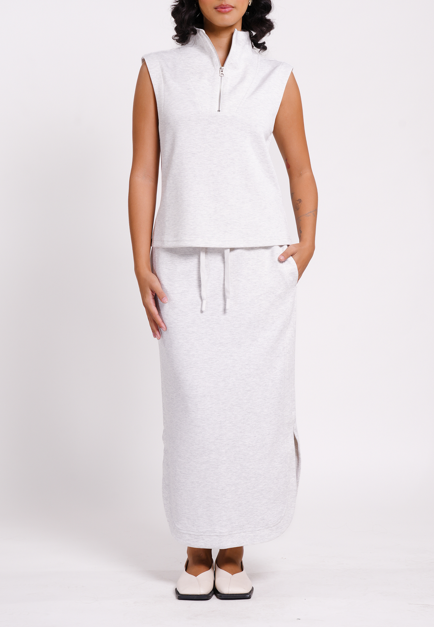 Raf Novel Skirt  (Oatmeal)