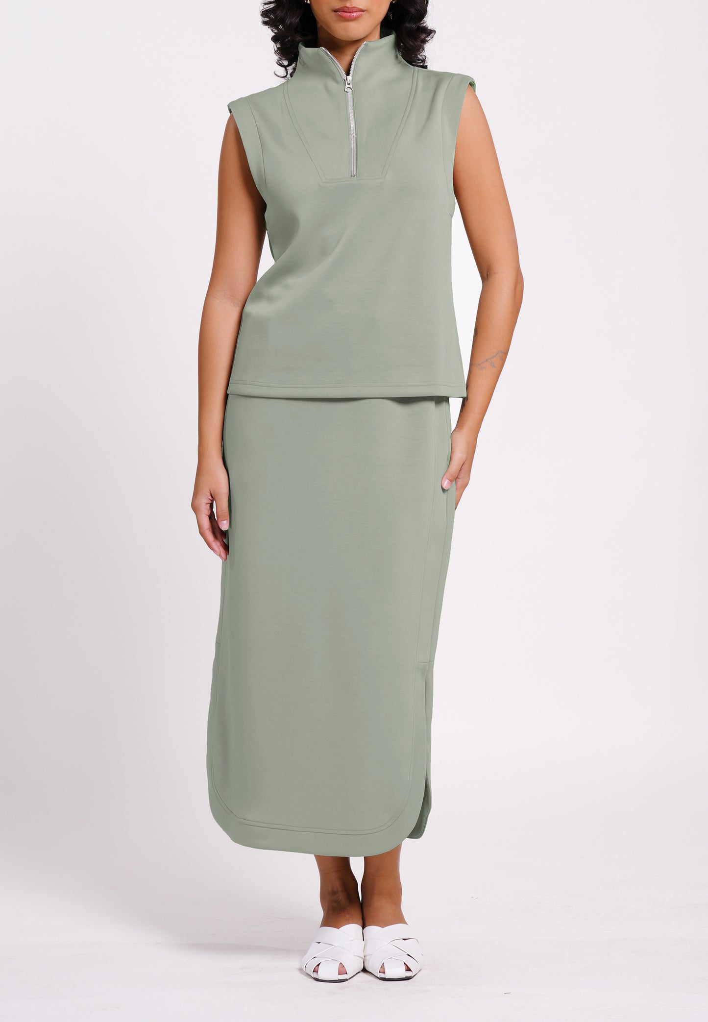 Raf Novel Skirt  (Sage)