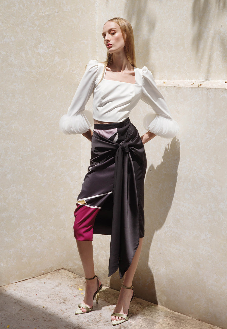 Plains & Prints X Michael Leyva Naomie Long Sleeve Top (White)