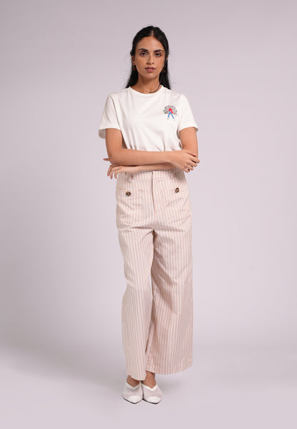 Summer Tees 2026 Odesa Short Sleeve Shirt Top(White)