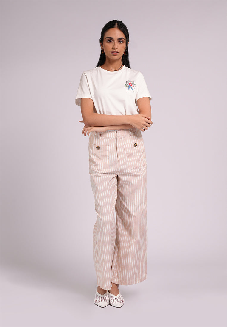 Summer Tees 2026 Odesa Short Sleeve Shirt Top(White)