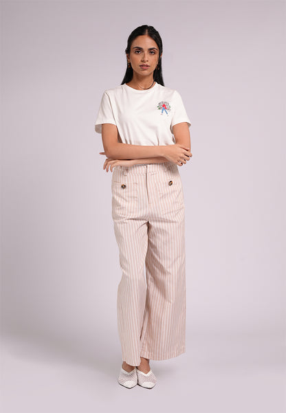 Summer Tees 2026 Odesa Short Sleeve Shirt Top(White)