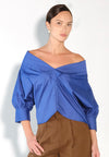 Sari- Sari Panuello Short Sleeve Top (Blue)