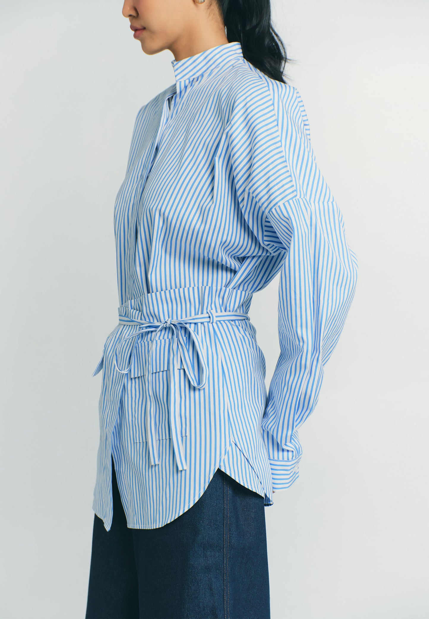 RAF Pear Long Sleeve W/ Belt (Blue )