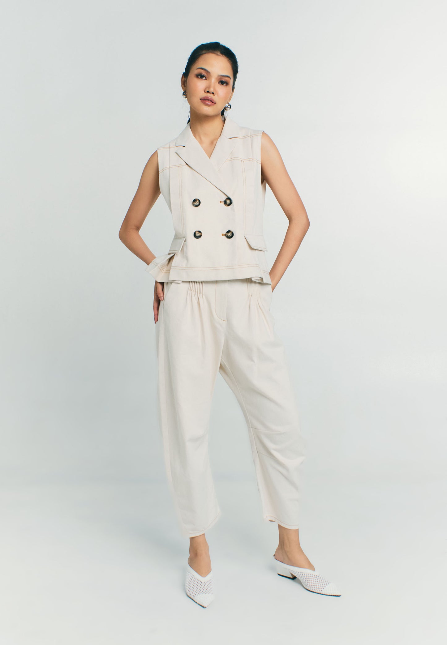 RAF Pike Sleeveless Vest (White)