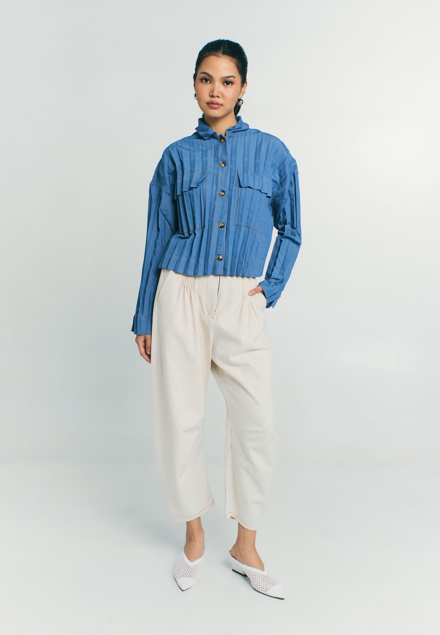 RAF Plummet Long Sleeve Top (Chambray)