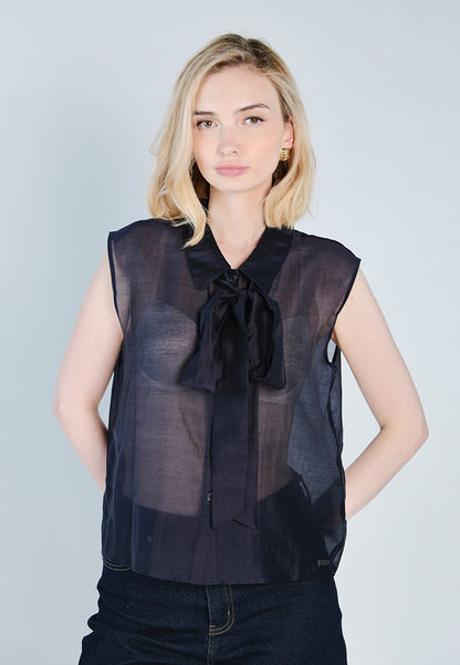 Raf Fana Sleeveless Top (Mid.Blue)