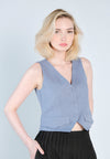 Raf Fara Sleeveless Vest Top (Blue)