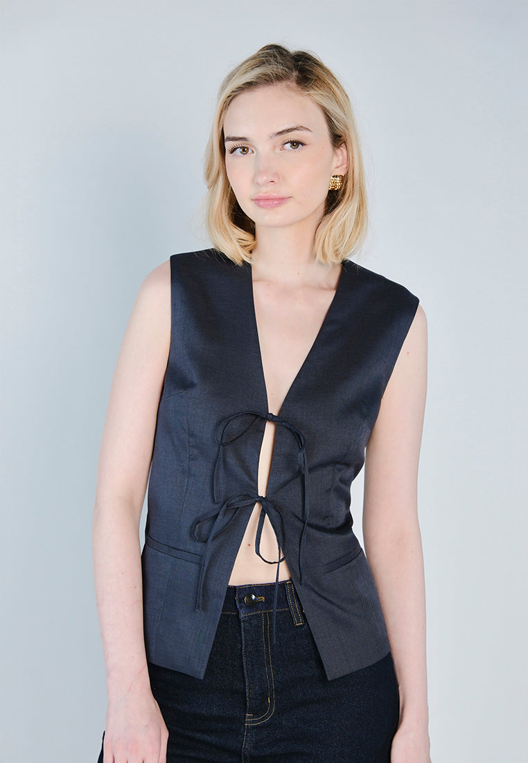 Raf Fletcher Sleeveless Top (Mid.Blue)