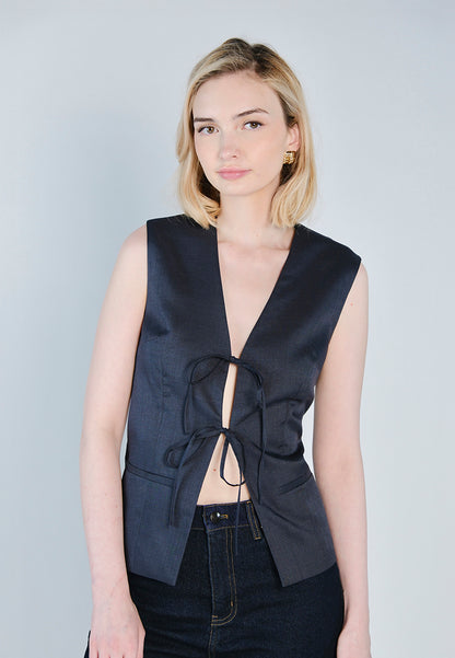 Raf Fletcher Sleeveless Top (Mid.Blue)