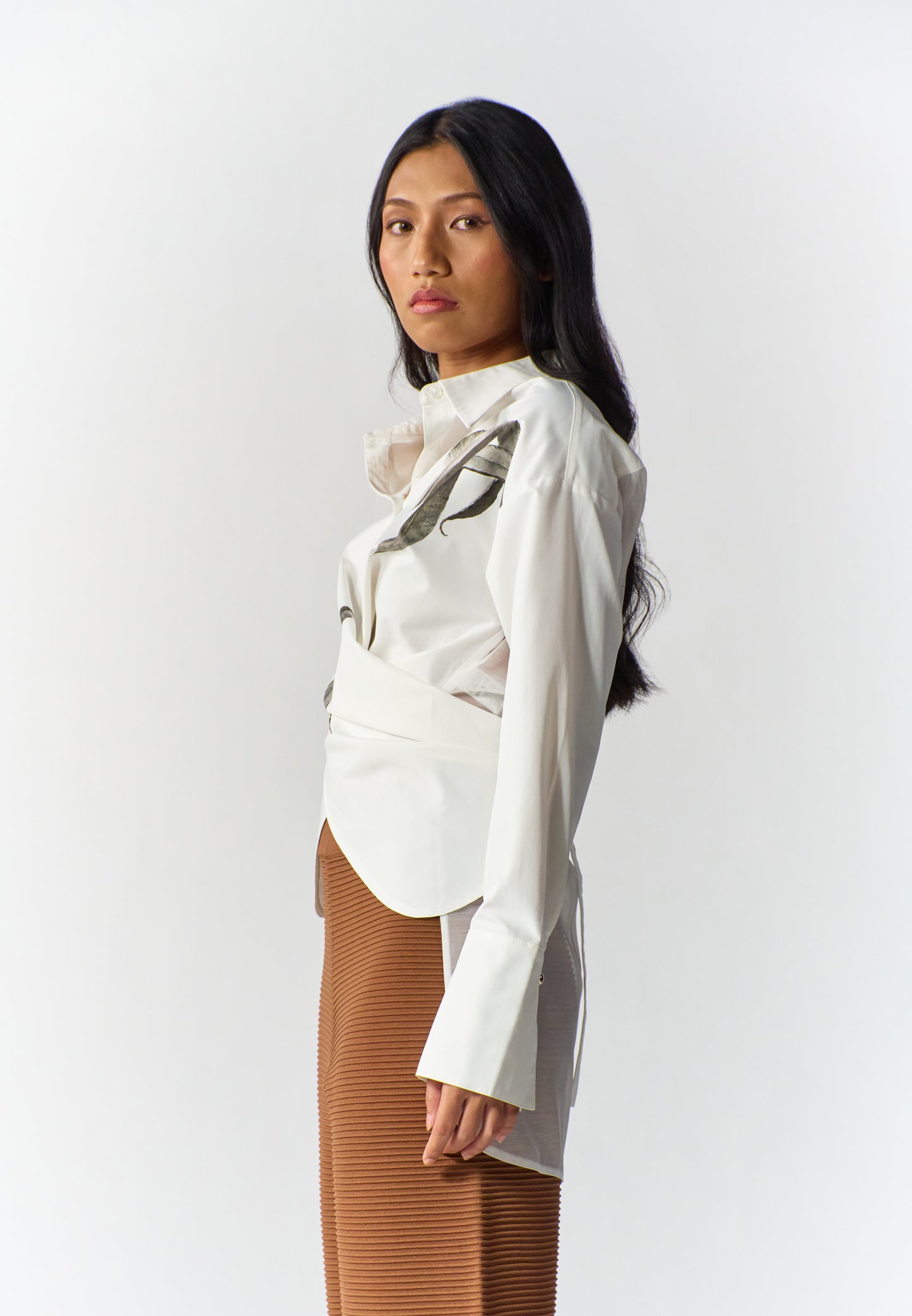 RAF Rife Long Sleeve Top (Spot Print White)