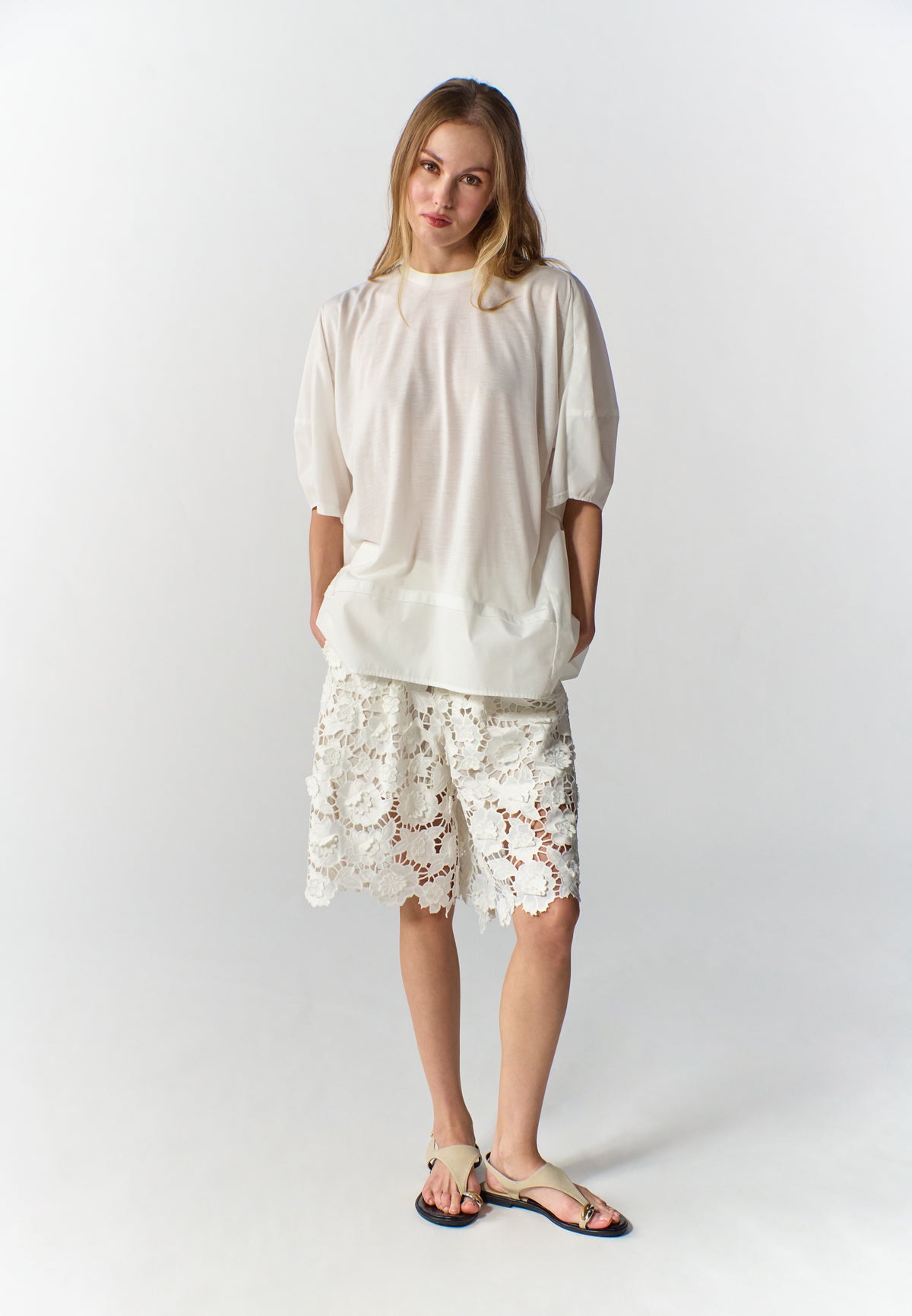 RAF Rouse Long Shorts (White)