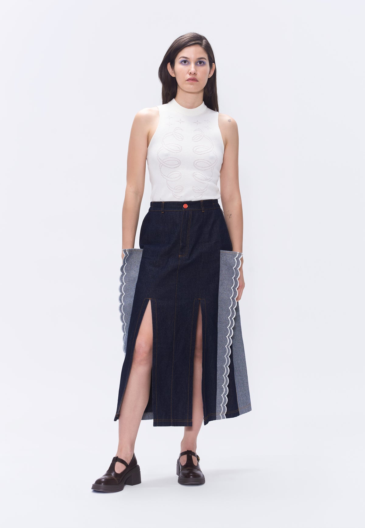 Plains & Prints x Randolf Ribs Knit Sleeveless Top (Offwhite)